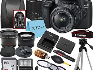 كاميرا Canon EOS 2000D / Rebel T7 DSLR مع عدسة EF-S 18-55mm + بطاقة SanDisk 32 جيجا بايت + حامل ثلاثي + جراب + عدسات Wideangle + حزمة ملحقات ZeeTech (حزمة 20 قطعة) (18-55 مم ، بطاقة 32 جيجابايت) (متجددة)