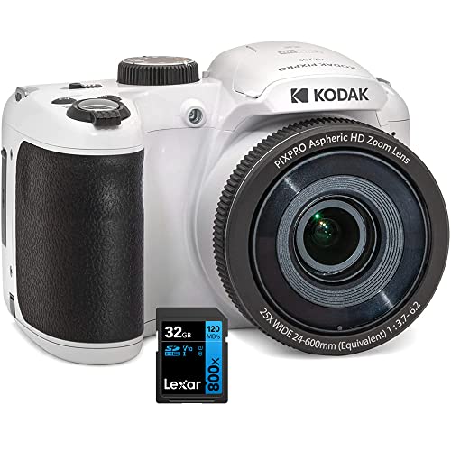كوداك AZ255-WH PIXPRO Astro Zoom 16MP كاميرا رقمية 25X زووم بصري أبيض حزمة مع بطاقة ذاكرة ليكسار 32 جيجا عالية الأداء 800x UHS-I SDHC سلسلة زرقاء كوداك AZ255-WH PIXPRO Astro Zoom 16MP كاميرا رقمية 25X زووم بصري أبيض حزمة مع بطاقة ذاكرة ليكسار 32 جيجا عالية الأداء 800x UHS-I SDHC سلسلة زرقاء