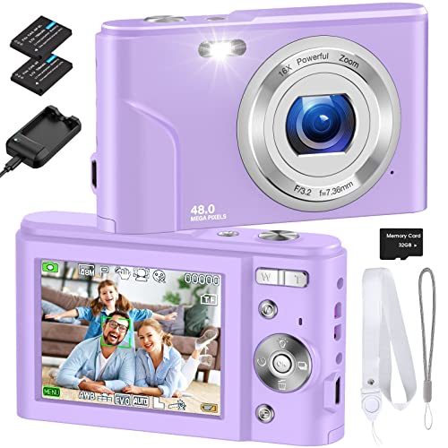كاميرا رقمية ، كاميرا RUAHETIL Autofocus FHD 1080P 48MP ، كاميرا فيديو للأطفال مع بطاقة ذاكرة 32 جيجا بايت ، وضعي الشحن ، وضعي التكبير والتصغير 16X وكاميرا تصوير للأطفال المراهقين (أرجواني) كاميرا رقمية ، كاميرا RUAHETIL Autofocus FHD 1080P 48MP ، كاميرا فيديو للأطفال مع بطاقة ذاكرة 32 جيجا بايت ، وضعي الشحن ، وضعي التكبير والتصغير 16X وكاميرا تصوير للأطفال المراهقين (أرجواني)