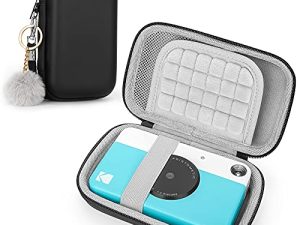 جراب Yinke لـ Kodak PRINTOMATIC / Smile / Mini 2 HD / Smile طابعة الصور الفورية المحمولة ، غطاء واقٍ للسفر أسود）