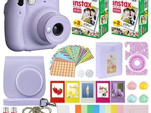 كاميرا Fujifilm Instax Mini 11 الفورية + مجموعة ملحقات MiniMate + حزمة قيمة لفيلم Fuji Instax (40 ورقة) مجموعة ملحقات ، فلاتر ألوان ، ألبوم ، إطارات (أرجواني أرجواني ، عبوة قياسية)