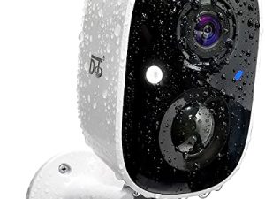 كاميرا مراقبة خارجية ، لاسلكية قابلة للشحن تعمل بالبطارية 1080P HD WiFi IP كاميرات مراقبة منزلية ، كاميرا داخلية ذكية مع رؤية ليلية / مستشعر كشف حركة PIR / إنذار صفارة الإنذار / فتحة SD / صوت ثنائي الاتجاه