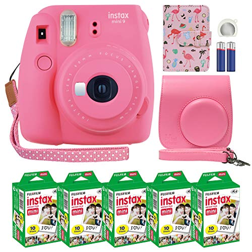 Fujifilm Instax Mini 9 كاميرا فورية فلامنغو وردي مع حافظة مخصصة + حزمة قيمة لفيلم Fuji Instax (50 ورقة) ألبوم صور مصمم فلامنغو لصور Fuji instax Mini 9. Fujifilm Instax Mini 9 كاميرا فورية فلامنغو وردي مع حافظة مخصصة + حزمة قيمة لفيلم Fuji Instax (50 ورقة) ألبوم صور مصمم فلامنغو لصور Fuji instax Mini 9.