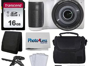 كاميرا Kodak PIXPRO AZ255 الرقمية (بيضاء) + حافظة كاميرا Point & Shoot + بطاقة ذاكرة 16 جيجا بايت + قارئ بطاقة USB + حامل ثلاثي القوائم + ملحقات