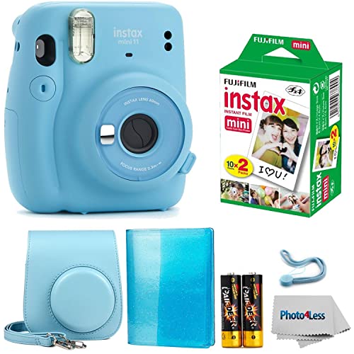 فوجي فيلم إنستاكس ميني 11 كاميرا فورية لون أزرق سماوي | فيلم Instax Mini Twin Pack | ألبوم الصور اللامع يحمل 64 صورة | حالة رائعة | قماش فوجي فيلم إنستاكس ميني 11 كاميرا فورية لون أزرق سماوي | فيلم Instax Mini Twin Pack | ألبوم الصور اللامع يحمل 64 صورة | حالة رائعة | قماش