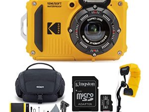 كاميرا رقمية Kodak PIXPRO WPZ2 مقاومة للماء وعرة بدقة 16 ميجابكسل مع زووم بصري 4X مع حقيبة أدوات Koah Nostrand مع مجموعة ملحقات ، 32GB UHS-I microSDHC ، وحزمة حزام عائم (4 عناصر)