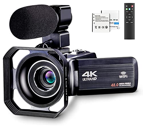 كاميرا فيديو OIEXI 4k كاميرا فيديو لـ YouTube Ultra HD 4K 48MP Vlogging مع ميكروفون وجهاز تحكم عن بعد كاميرا رقمية واي فاي 3.0 بوصة IPS شاشة تعمل باللمس الأشعة تحت الحمراء للرؤية الليلية 2 بطاريات كاميرا فيديو OIEXI 4k كاميرا فيديو لـ YouTube Ultra HD 4K 48MP Vlogging مع ميكروفون وجهاز تحكم عن بعد كاميرا رقمية واي فاي 3.0 بوصة IPS شاشة تعمل باللمس الأشعة تحت الحمراء للرؤية الليلية 2 بطاريات