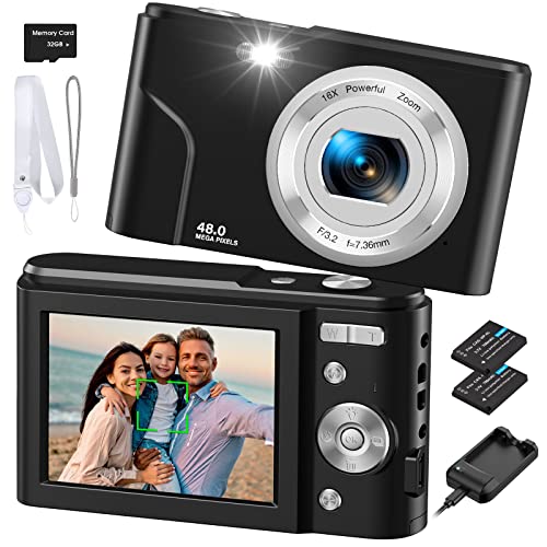 كاميرا رقمية ، Bofypoo Autofocus Kids Vlogging Camera FHD 1080P 48MP مع بطاقة ذاكرة 32GB ، 16X Zoom Point وكاميرا Shoot Digital مع شاحن بطارية ، كاميرا مدمجة للمراهقين والمبتدئين كاميرا رقمية ، Bofypoo Autofocus Kids Vlogging Camera FHD 1080P 48MP مع بطاقة ذاكرة 32GB ، 16X Zoom Point وكاميرا Shoot Digital مع شاحن بطارية ، كاميرا مدمجة للمراهقين والمبتدئين