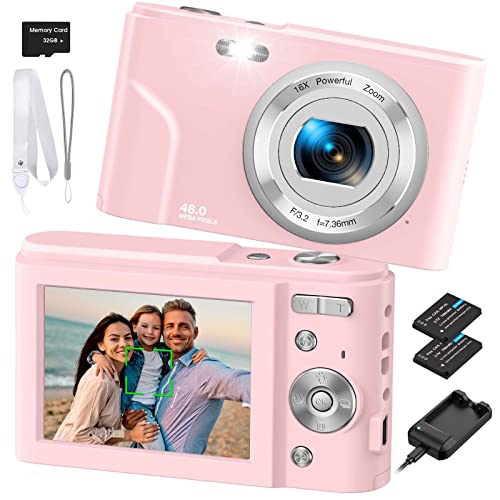 كاميرا رقمية ، Bofypoo Autofocus Kids Vlogging Camera FHD 1080P 48MP مع بطاقة ذاكرة 32GB ، 16X Zoom Point وكاميرا Shoot Digital مع شاحن بطارية ، كاميرا مدمجة للمراهقين والمبتدئين كاميرا رقمية ، Bofypoo Autofocus Kids Vlogging Camera FHD 1080P 48MP مع بطاقة ذاكرة 32GB ، 16X Zoom Point وكاميرا Shoot Digital مع شاحن بطارية ، كاميرا مدمجة للمراهقين والمبتدئين