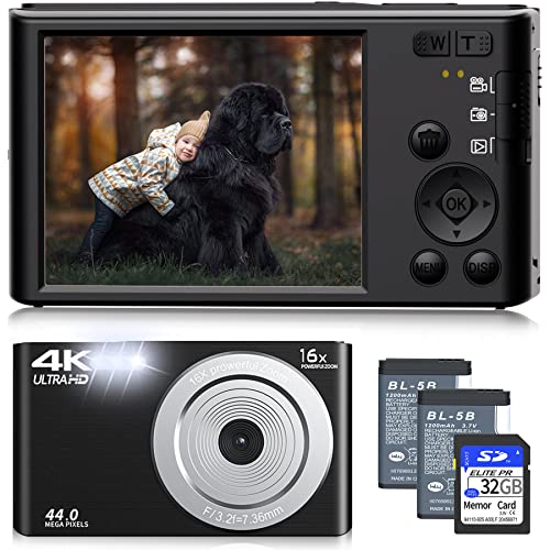 كاميرا UIKICON الرقمية ، كاميرا رقمية FHD 4K للأطفال والكبار ، كاميرات تصوير فيديو بدقة 44 ميجابكسل للتصوير الفوتوغرافي ، كاميرا رقمية صغيرة مدمجة والتقاط الصور مع بطاقة SD 32 جيجابايت للمبتدئين والأطفال والمراهقين - أسود كاميرا UIKICON الرقمية ، كاميرا رقمية FHD 4K للأطفال والكبار ، كاميرات تصوير فيديو بدقة 44 ميجابكسل للتصوير الفوتوغرافي ، كاميرا رقمية صغيرة مدمجة والتقاط الصور مع بطاقة SD 32 جيجابايت للمبتدئين والأطفال والمراهقين - أسود