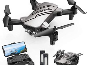 طائرة بدون طيار صغيرة من DEERC D20 للأطفال مزودة بكاميرا 720P HD FPV بجهاز تحكم عن بعد هدايا للأولاد والبنات مع تثبيت الارتفاع ، وضع بدون رأس ، ضبط سرعة بدء التشغيل بمفتاح واحد ، بطاريتان تقلبان ثلاثي الأبعاد ، فضي