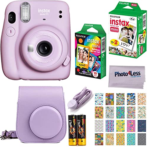 كاميرا Fujifilm Instax Mini 11 الفورية - أرجواني أرجواني (16654803) + Fujifilm Instax Mini Twin Pack فيلم فوري (16437396) + عبوة واحدة بغشاء قوس قزح + جراب + ملصقات السفر كاميرا Fujifilm Instax Mini 11 الفورية - أرجواني أرجواني (16654803) + Fujifilm Instax Mini Twin Pack فيلم فوري (16437396) + عبوة واحدة بغشاء قوس قزح + جراب + ملصقات السفر