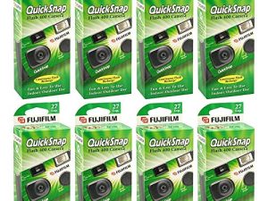 كاميرا Fujifilm Quicksnap Flash 400 للاستخدام الفردي مع فلاش ، عبوة من 8