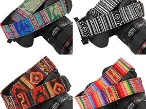 حزام كاميرا من Saintrygo عتيق منسوج من 4 قطع لجميع كاميرات DSLR SLR حزام كتف عالمي للرقبة للرجال والنساء ، 4 أنماط